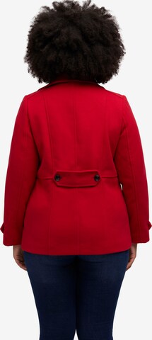 Ulla Popken Between-Seasons Coat in Red