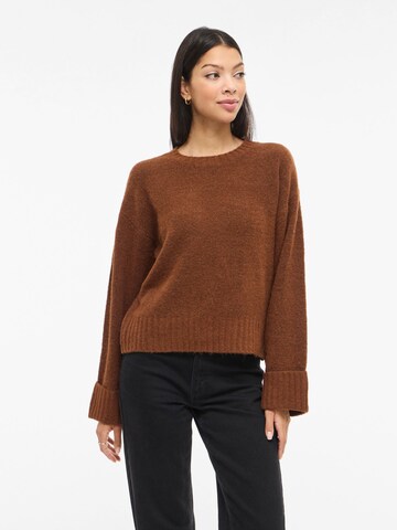VILA Sweater 'VILuna' in Brown: front