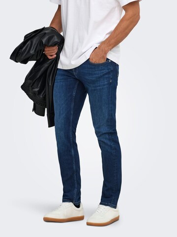 Only & Sons Slimfit Jeans 'ONSLoom' in Blauw: voorkant