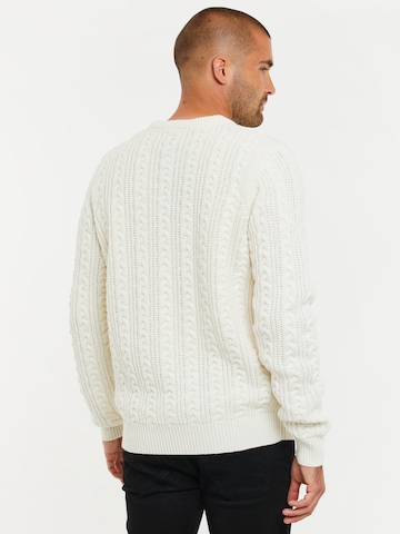 Threadbare Пуловер 'Ely' в бяло