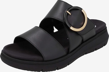 REMONTE Mules in Black: front