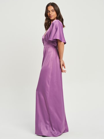 Tussah Dress 'CLAUDIA' in Purple
