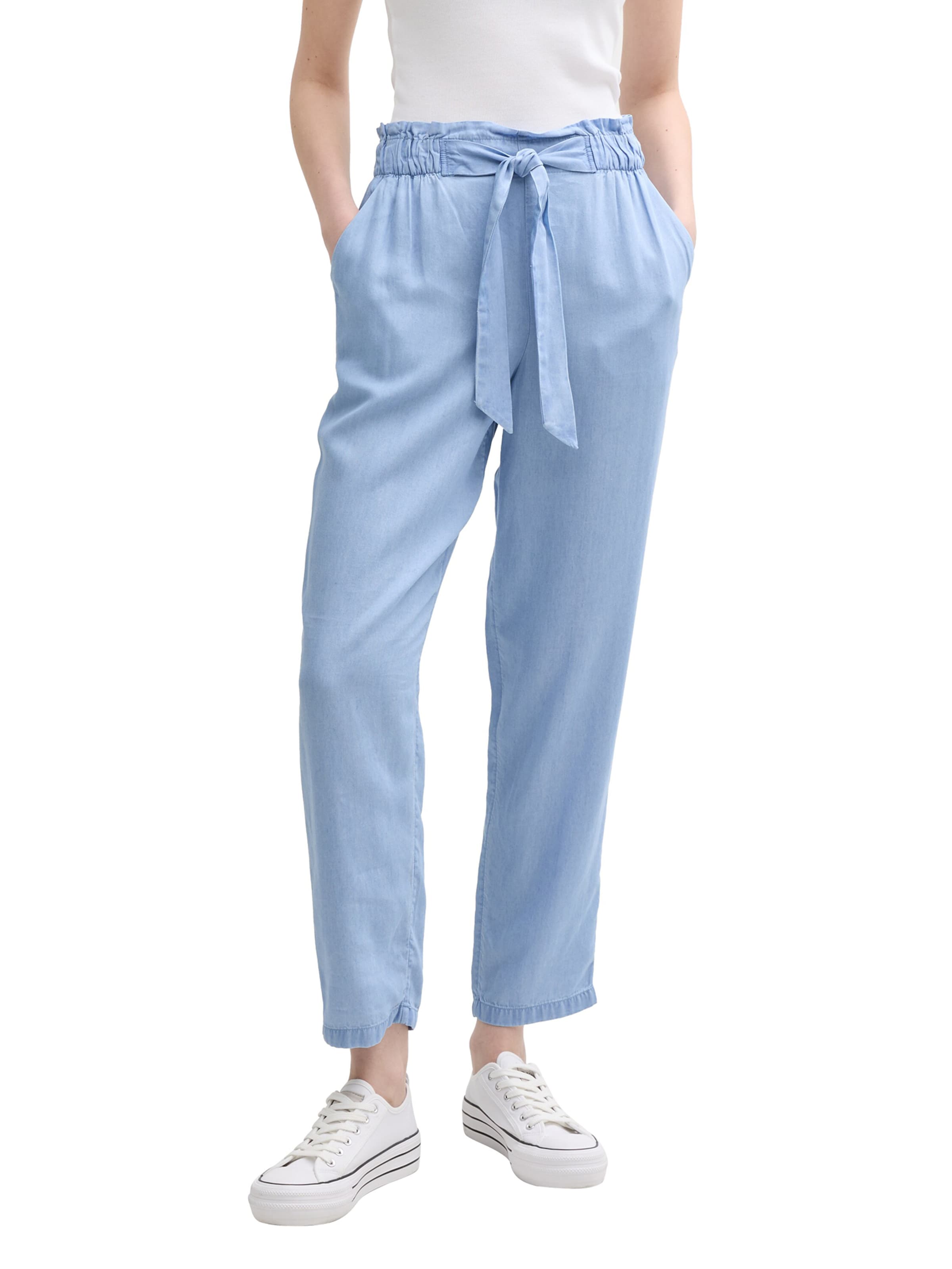 TOM TAILOR DENIM Regular Trousers in Blue: front