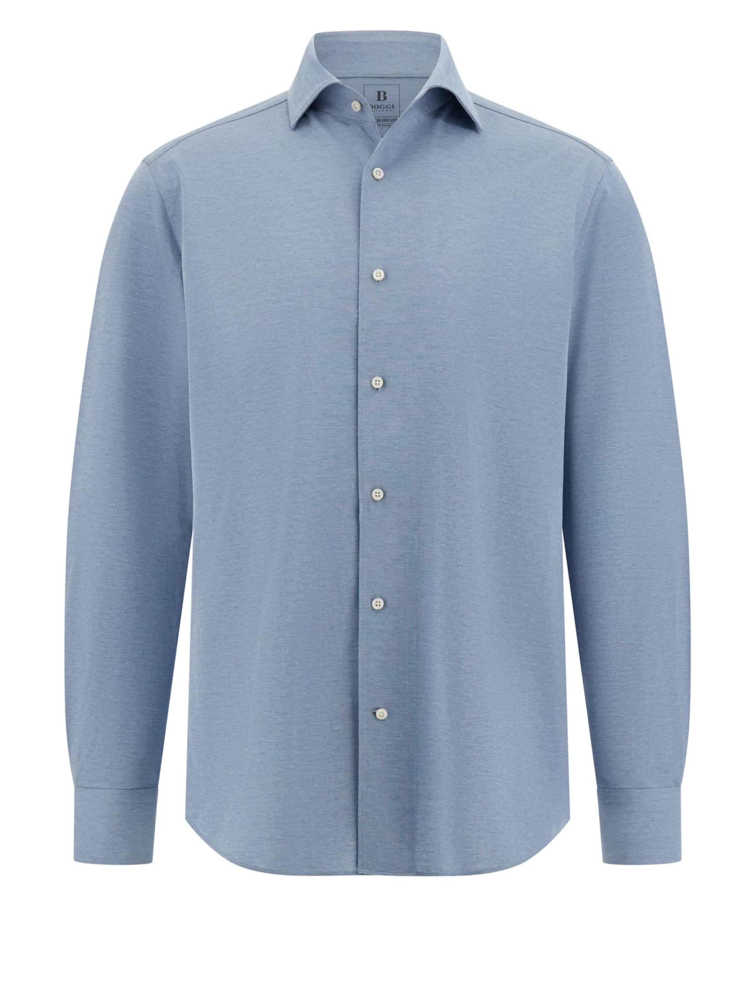 Boggi Milano Slim Fit Риза в синьо: отпред