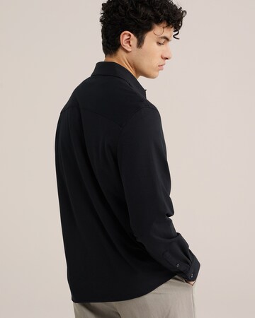WE Fashion Regular fit Πουκάμισο σε μαύρο