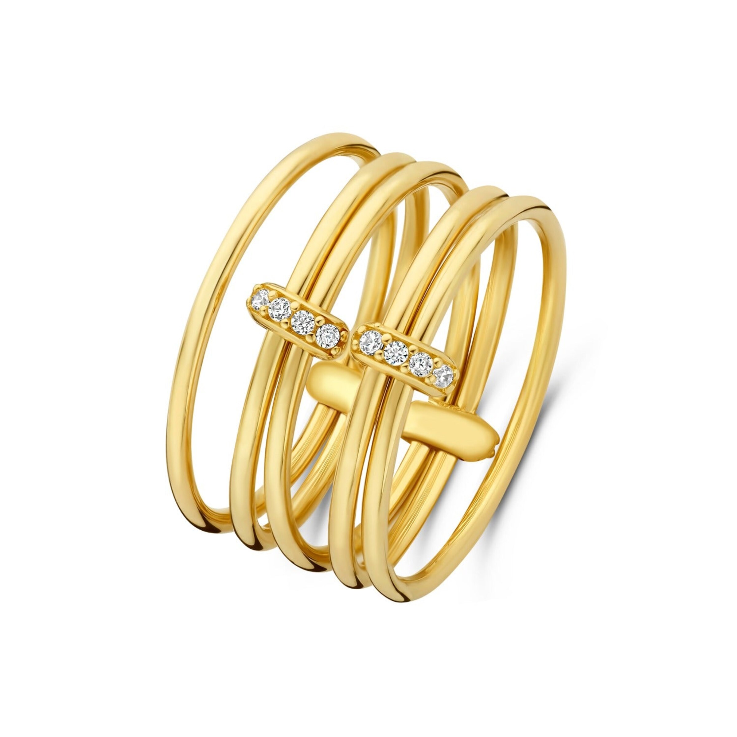 Isabel Bernard Ring in 56 in de kleur Goud, Productweergave