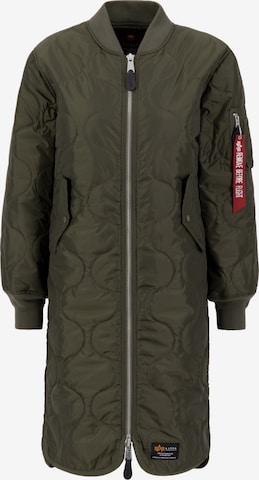 ALPHA INDUSTRIES Přechodný kabát – zelená: přední strana