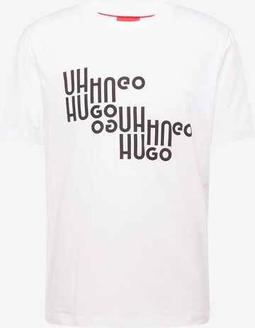 HUGO - Camiseta 'Davalon' en blanco: frente