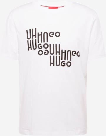 HUGO T-shirt 'Davalon' i vit: framsida