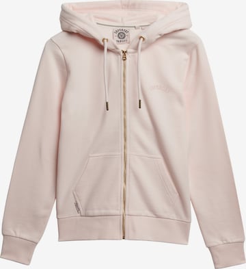 Superdry & Co Zip-Up Hoodie 'Essential' in Pink: front