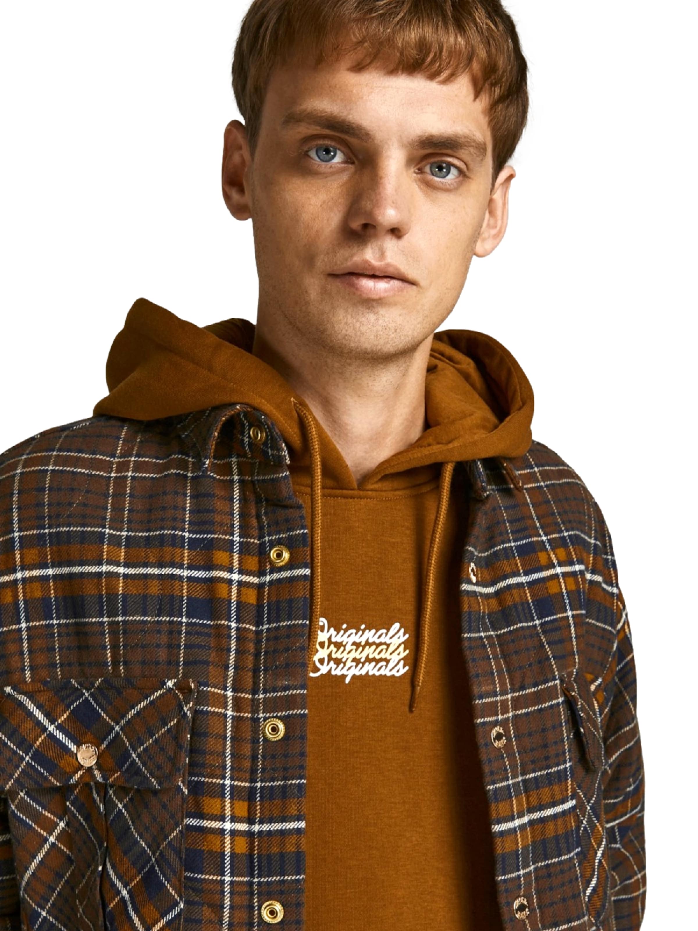 JACK & JONES Between-Season Jacket 'JORJAMES' in Brown