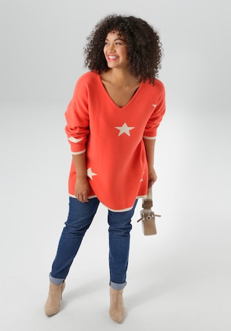 Aniston Pullover in Rot