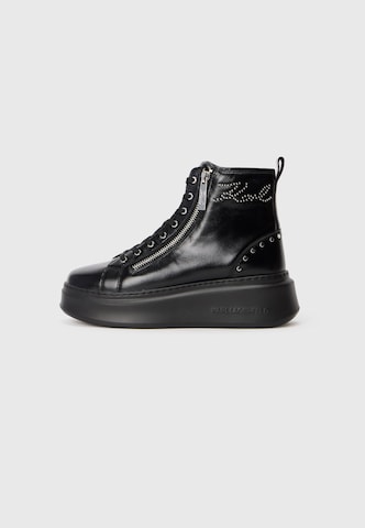 Bottines à lacets 'ANAKAPRI' Karl Lagerfeld en noir : devant