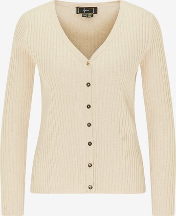 faina Knit Cardigan in Beige: front