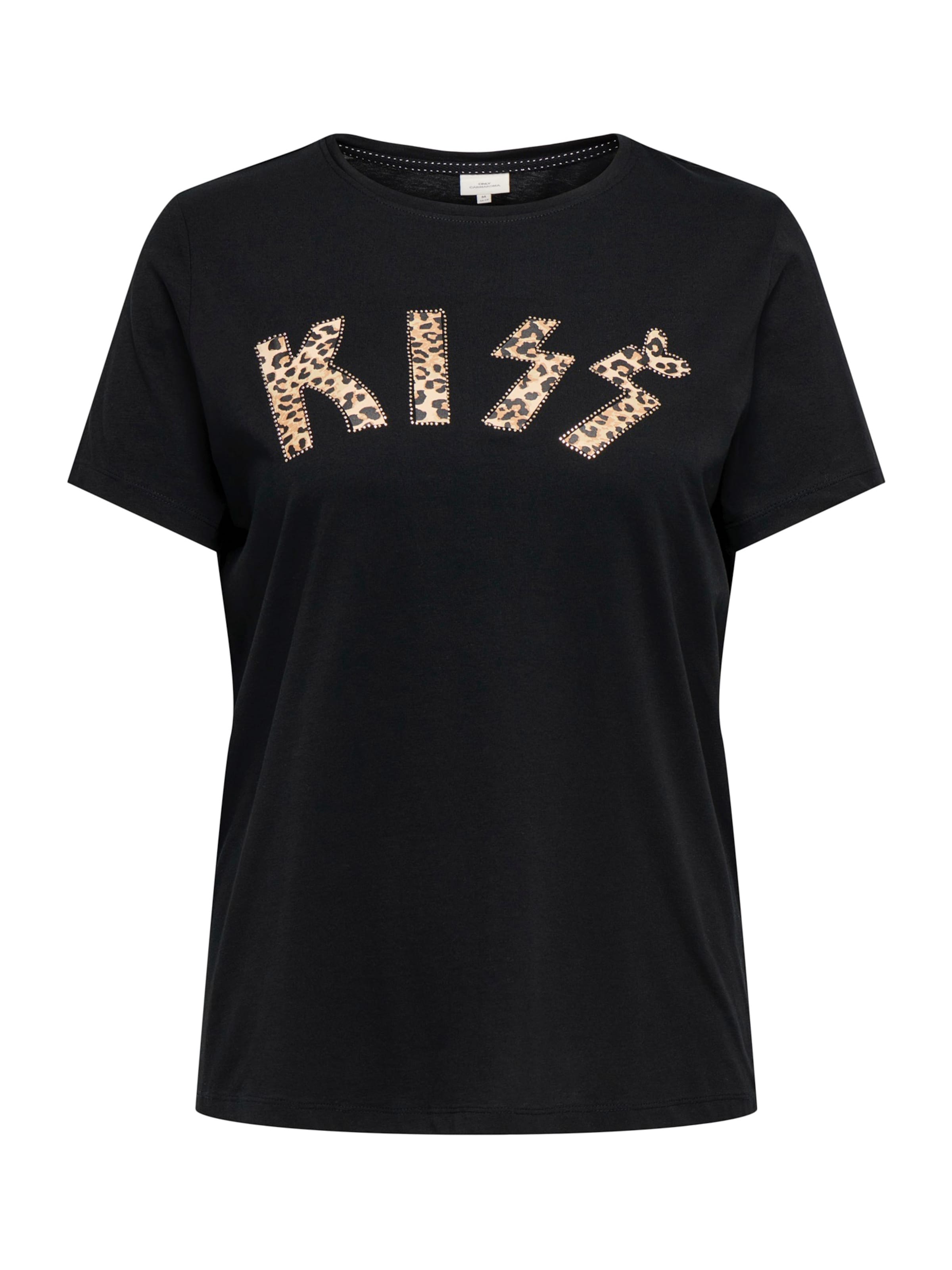 ONLY Carmakoma - Camiseta 'CARCRUZ' en negro: frente