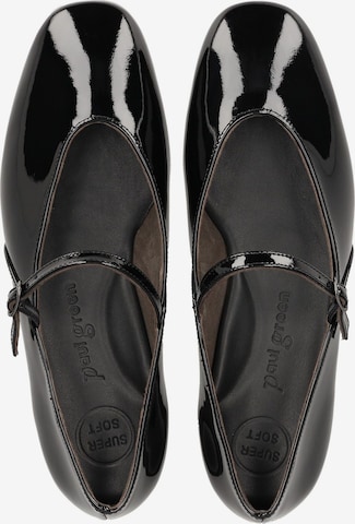 Paul Green Ballet Flats with Strap in Black