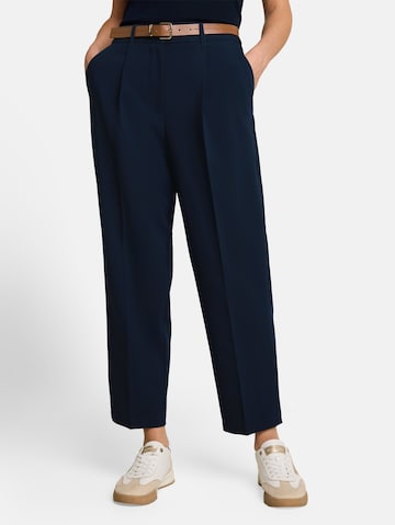 TOM TAILOR - Loosefit Pantalón plisado en azul: frente