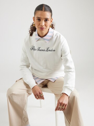 Pepe Jeans Sweatshirt 'ELSY' in Weiß: Vorderseite