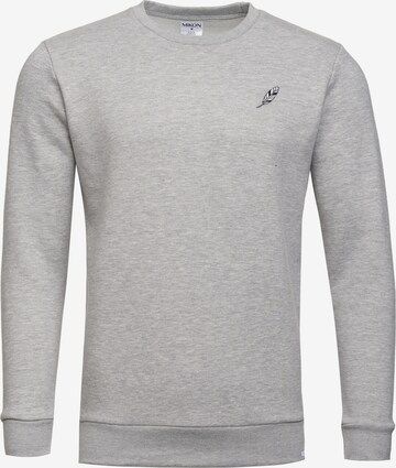 Sweat-shirt 'Feder' Mikon en gris : devant