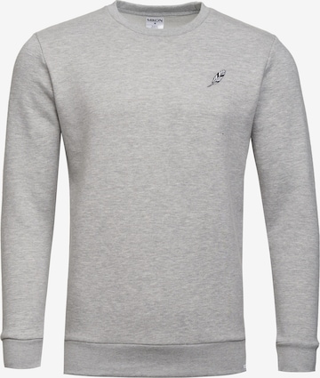 Mikon Sweatshirt 'Feder' in Grau: predná strana