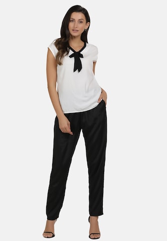 usha WHITE LABEL Tapered Pants in Black