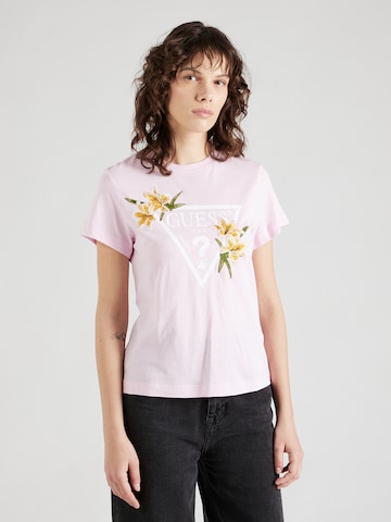 T-shirt 'ZOEY' GUESS en rose : devant