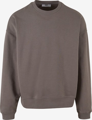 Sweat-shirt DEF en marron : devant