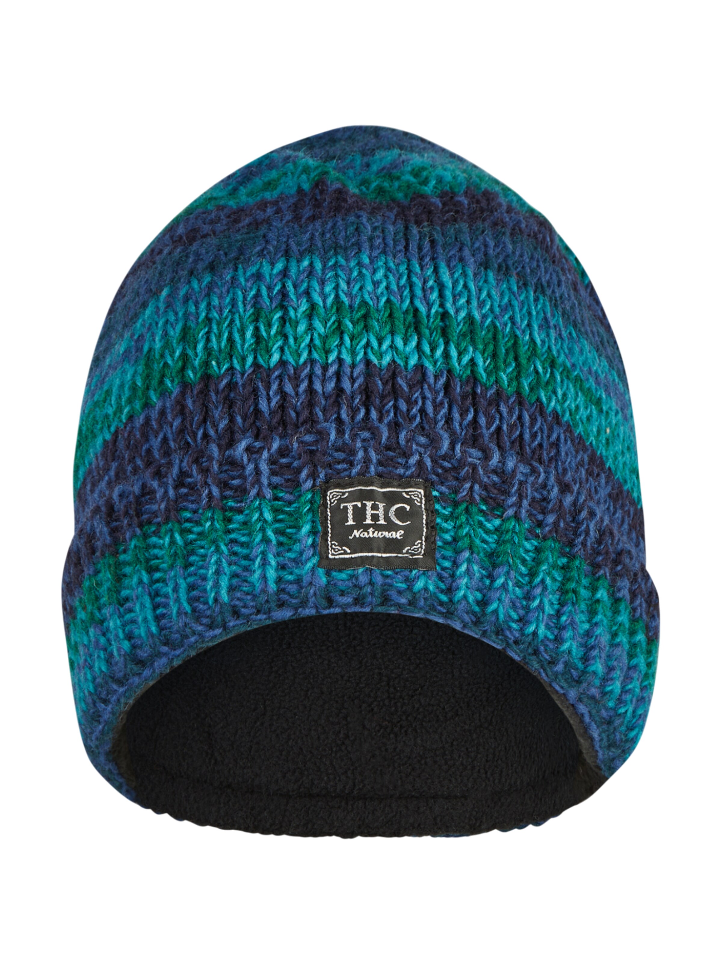 THC Natural Line Beanie '806' in Blue: front