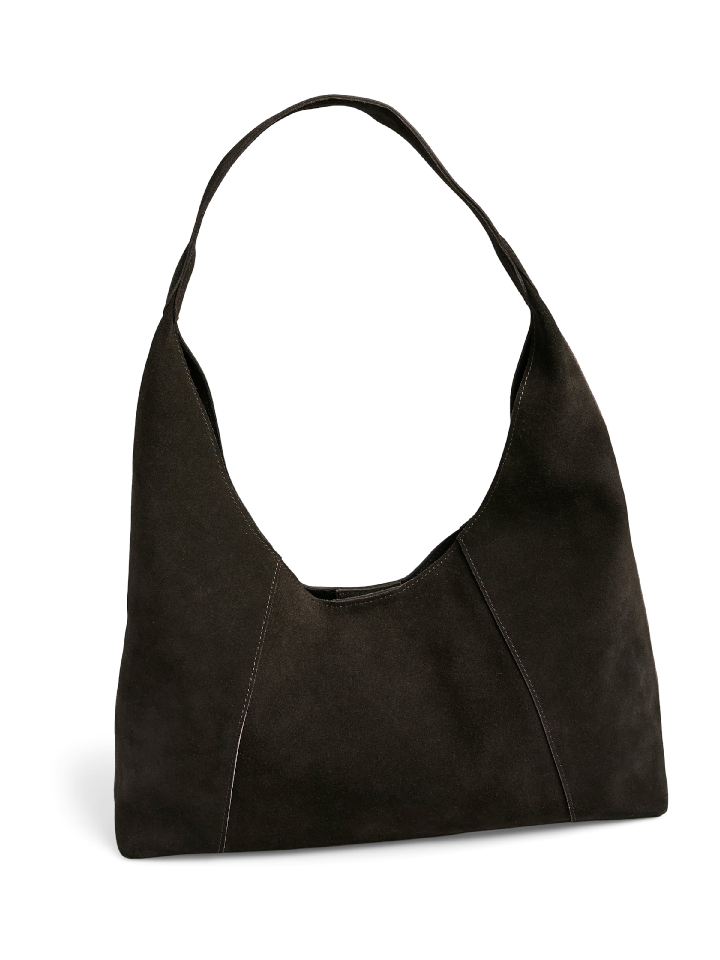 PIECES - Bolso de hombro 'JOYE' en marrón: frente