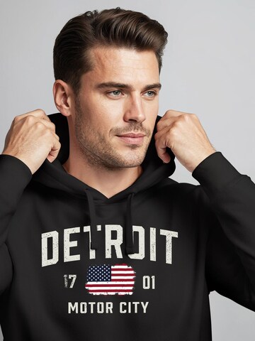 Neverless Sweatshirt 'Detroid' in Black