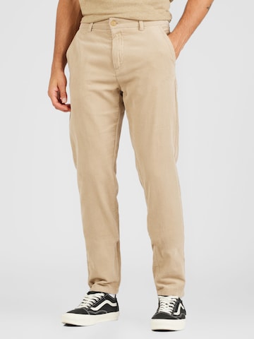 Lindbergh Regular Chino trousers in Beige: front