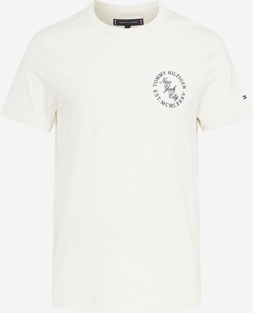 T-Shirt TOMMY HILFIGER en beige : devant