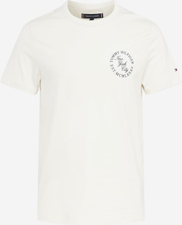 T-Shirt TOMMY HILFIGER en beige : devant