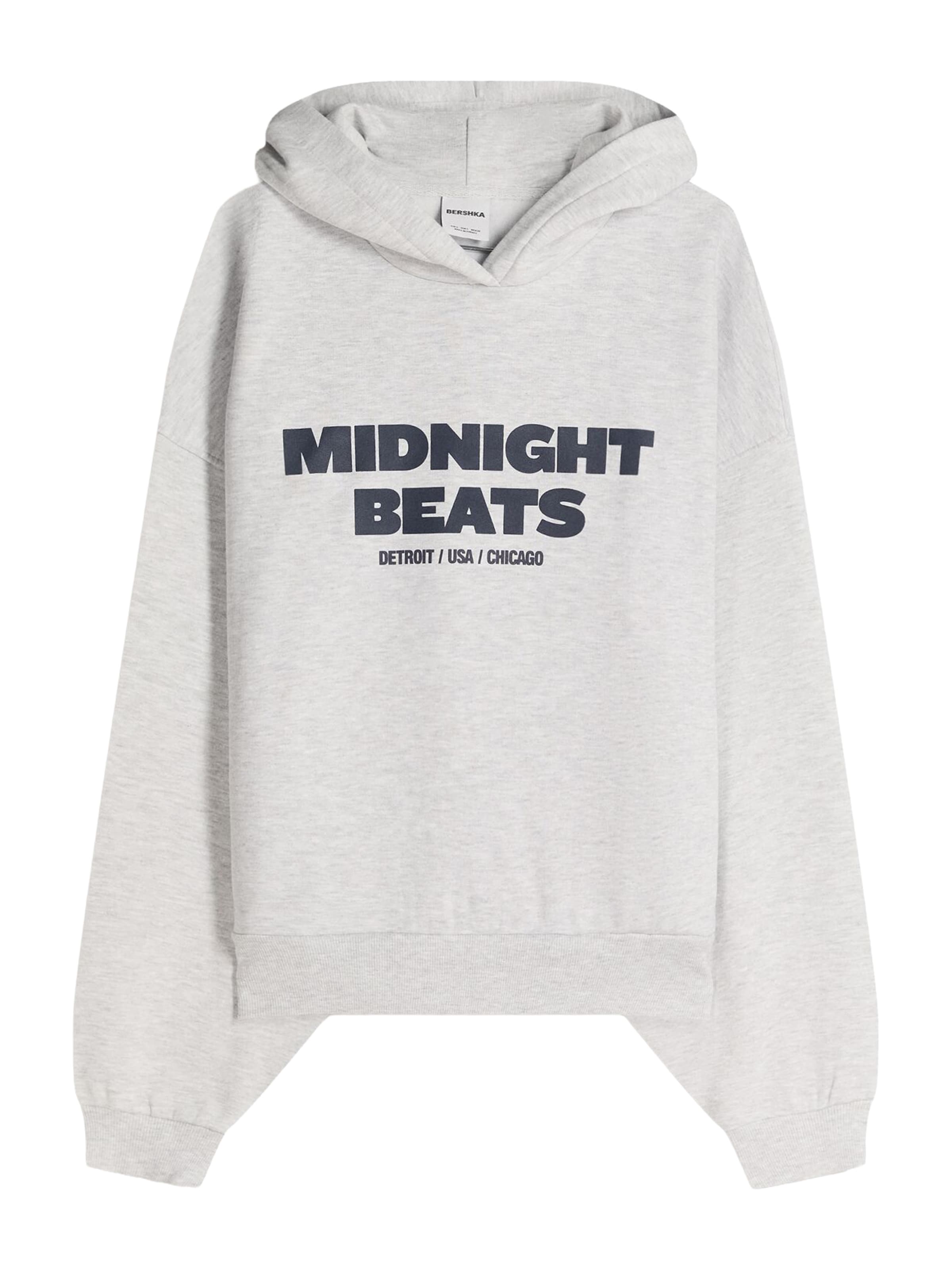 Bershka Sweatshirt in Grey: front