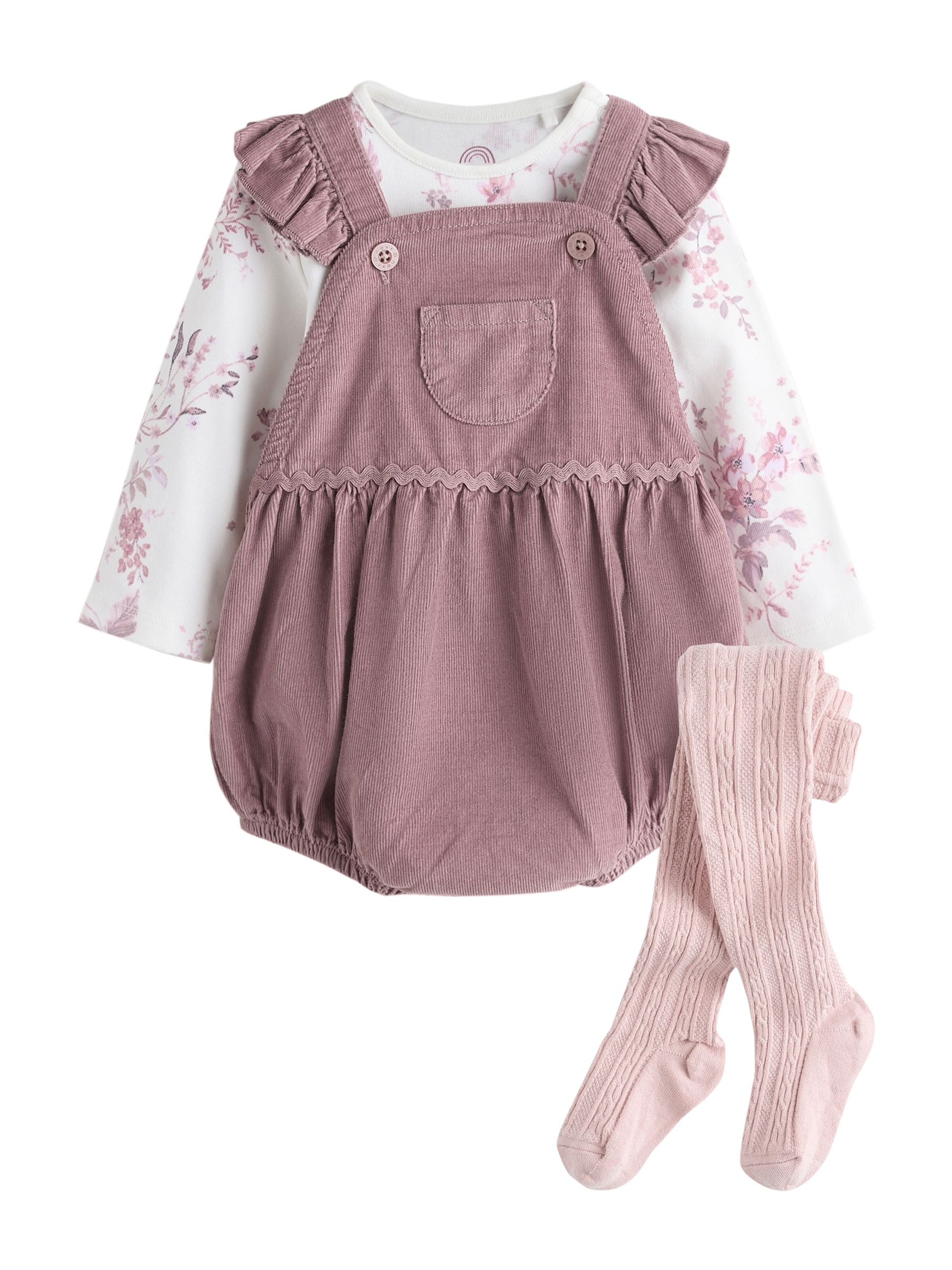 Next Ползунки/боди в Ярко-розовый: спереди