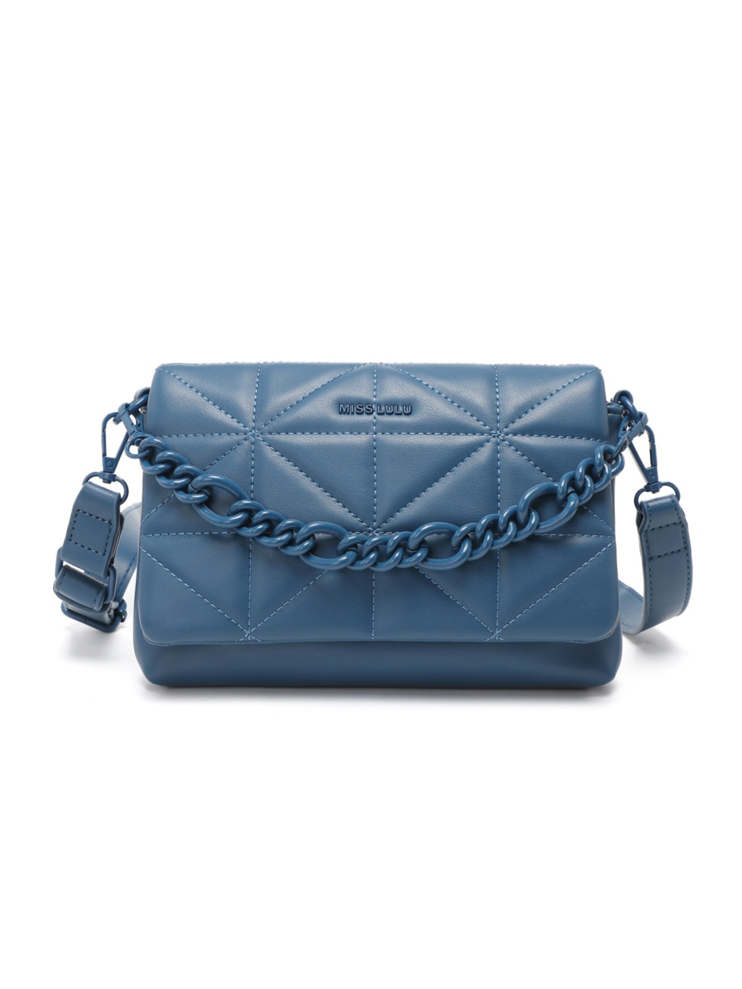 Miss Lulu Shoulder Bag in Blue: front