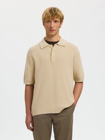 SELECTED - Jersey en beige: frente