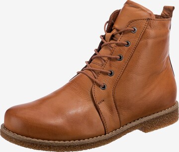 ANDREA CONTI Lace-Up Ankle Boots in Brown: front