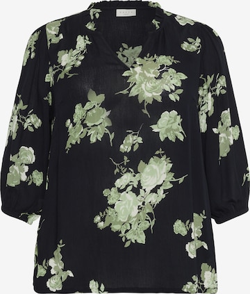 melns KAFFE CURVE Blūze 'Edina': no priekšpuses