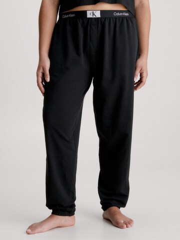 Pantalon de pyjama Calvin Klein Underwear Plus en noir : devant