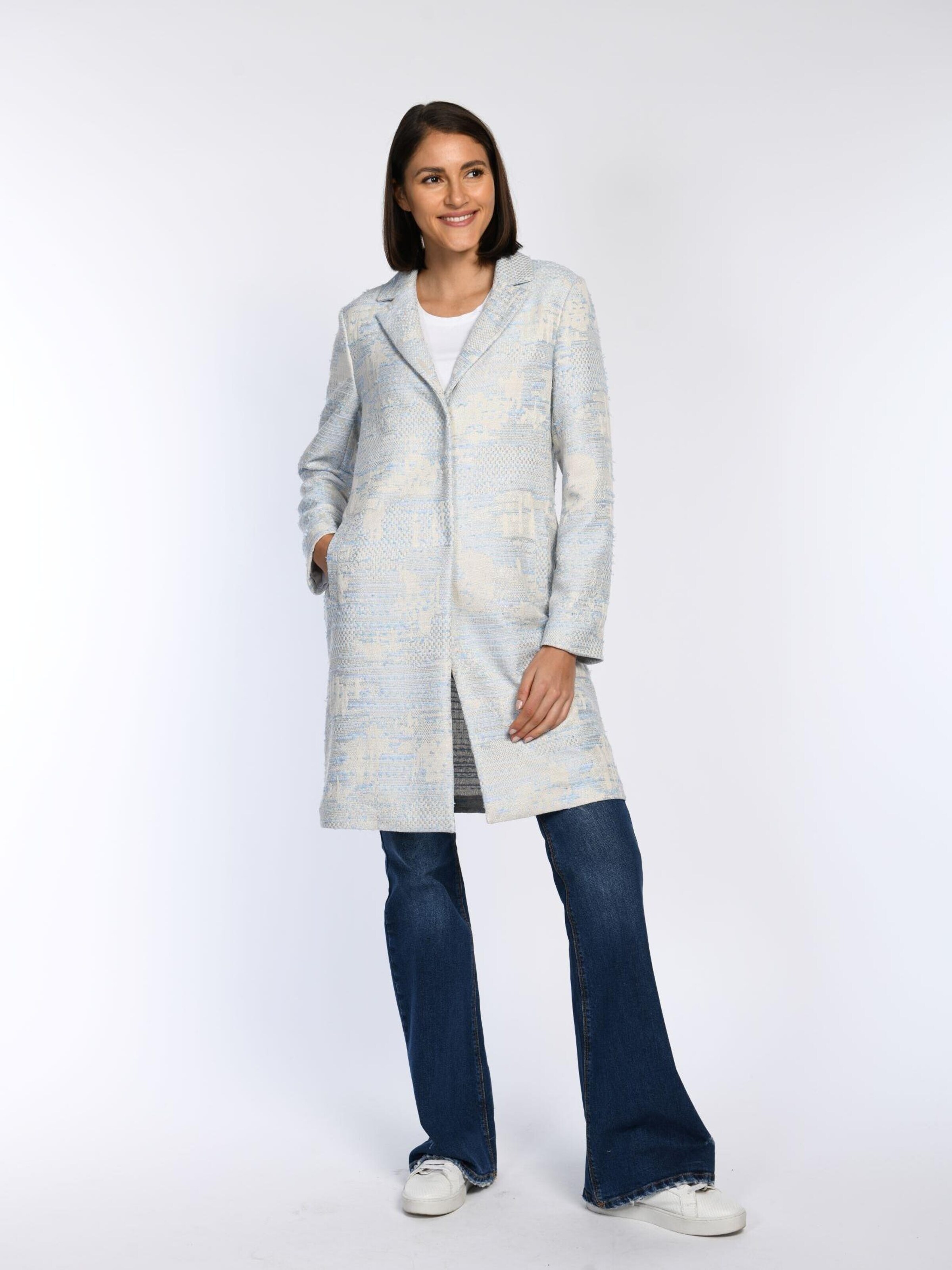 White Label by RoFa Between-Seasons Coat in Blue