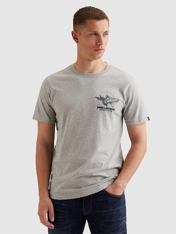 PME Legend Bluser & t-shirts 'PME LEGEND - T-shirt in jersey with small artwork on the chest' i grå: forside