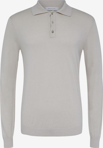 T-Shirt 'Peder Slim Polo Knit' Bertoni en beige : devant