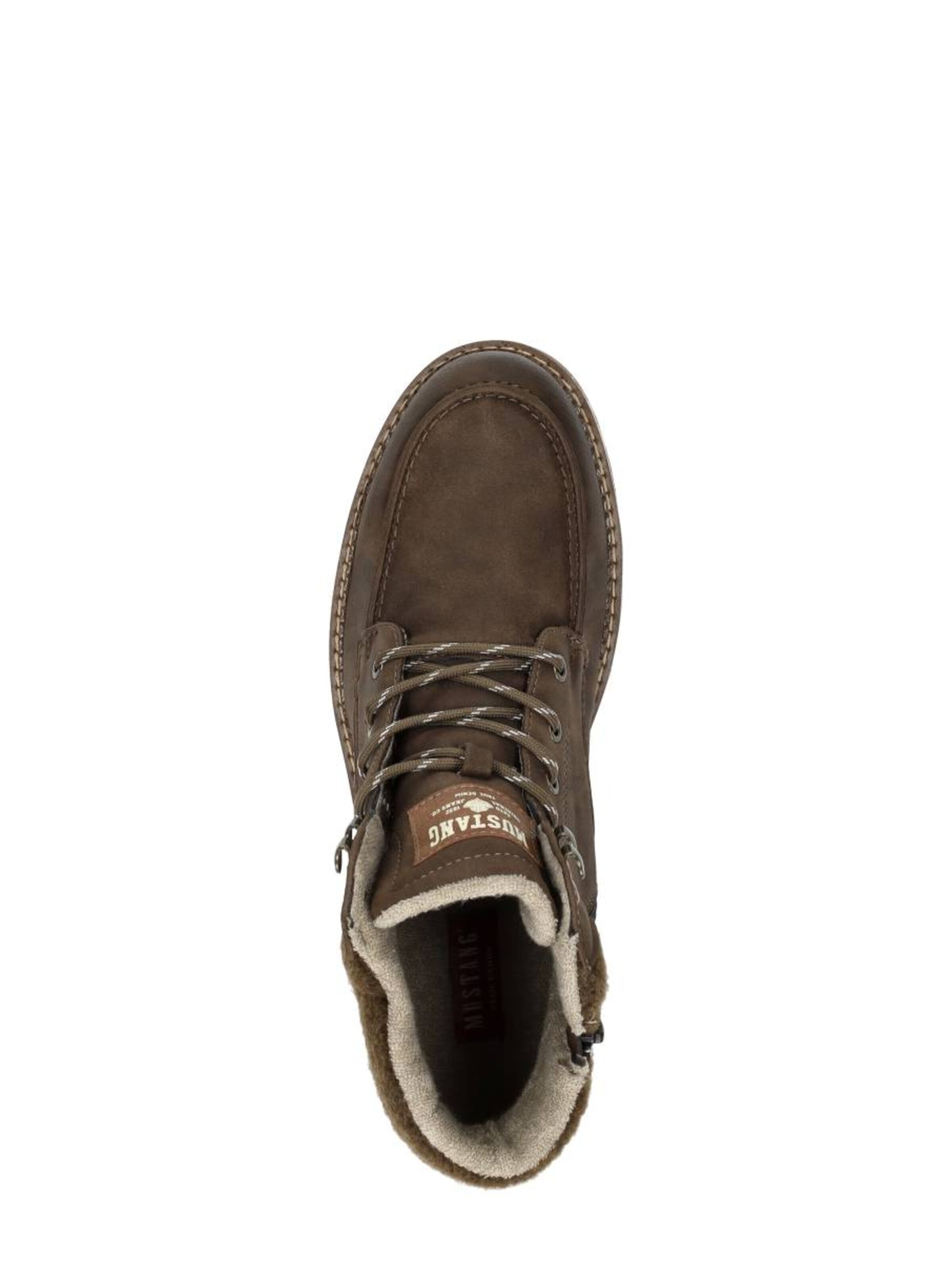 MUSTANG Lace-up boot 'Veterschoenen Hoog' in Brown