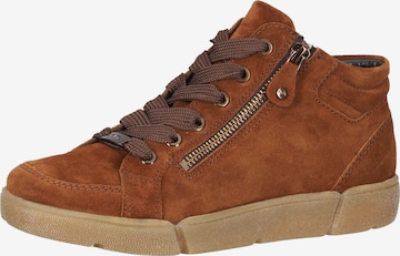 ARA High-Top Sneakers in Brown: front