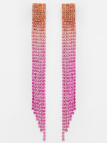 Boucles d'oreilles Pull&Bear en rose : devant