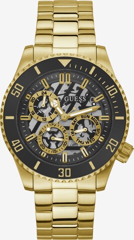 GUESS Analoog horloge 'AXLE' in Goud: voorkant