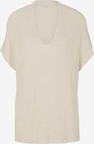 Pull-over TOM TAILOR en beige : devant