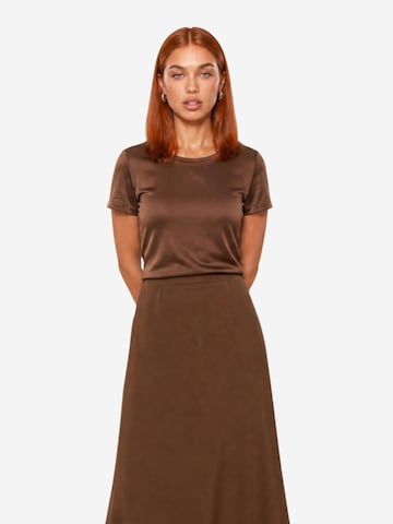 I AM Shirt 'Top Viscosa Satinato 1951V39' in Bruin