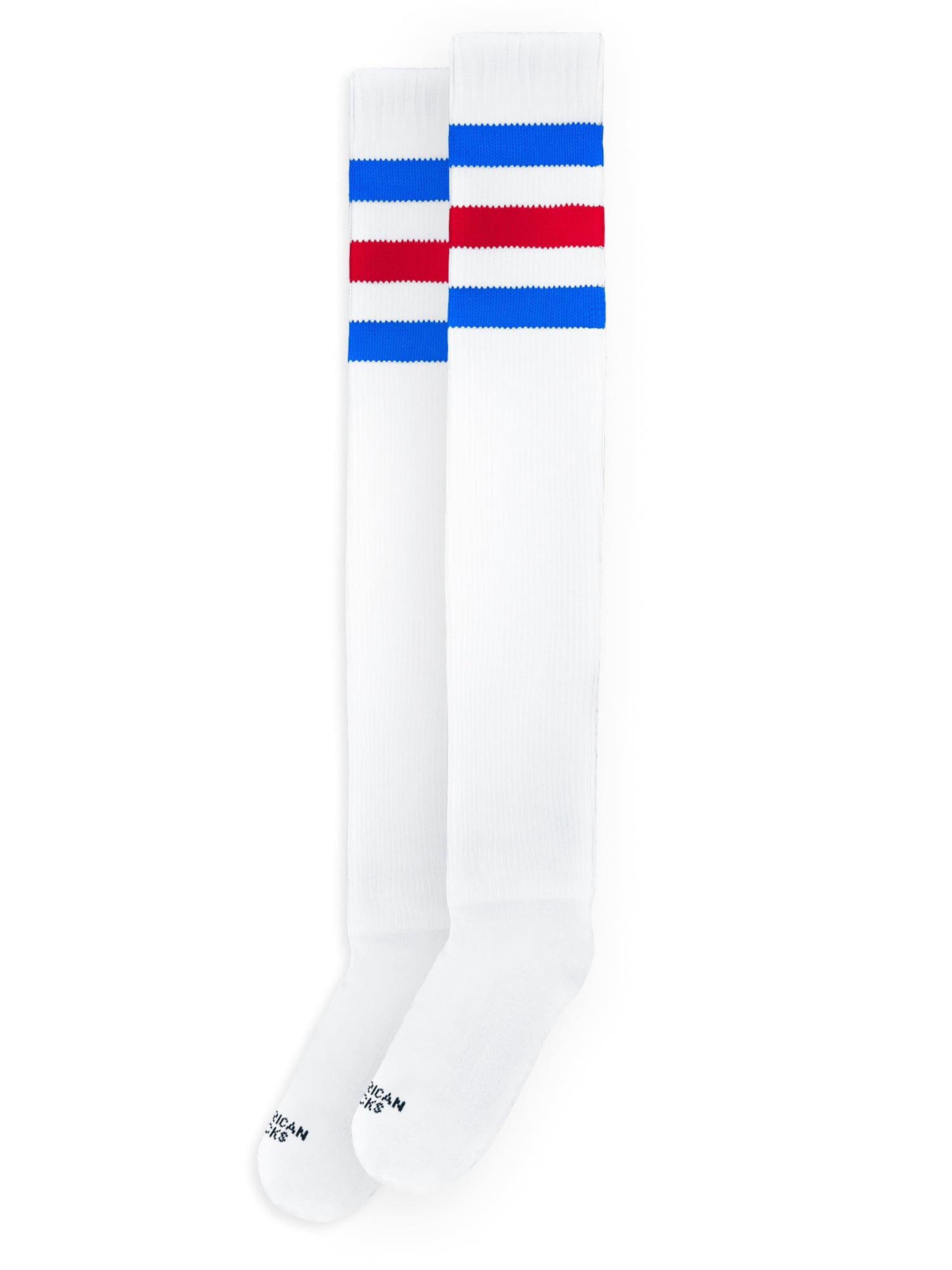 American Socks Overknee socks 'American Pride' in White: front
